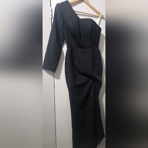 Elegant Black One Shoulder Dress